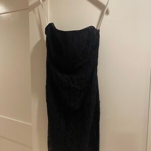 Shoshanna Strapless Black Lace Dress